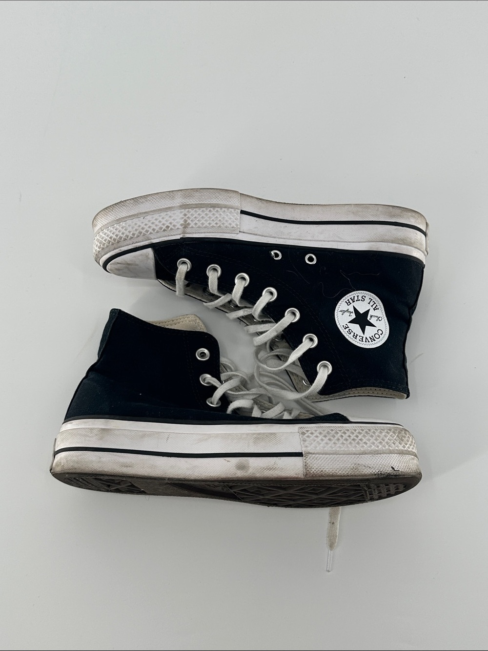 Converse Black and White High-Top Sneakers - Picture 2 of 6